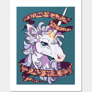 Filigree Unicorn Posters and Art